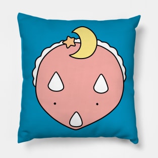 Star and Moon Triceratops Face Pillow