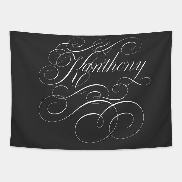 Kanthony of Bridgerton, Kate and Anthony in calligraphy Tapestry by YourGoods