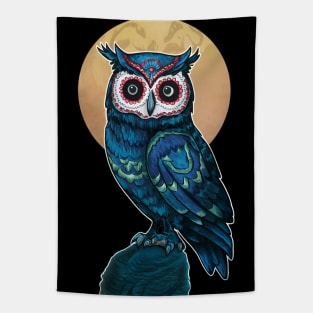 Day of the dead owl - dia de los muertos Tapestry