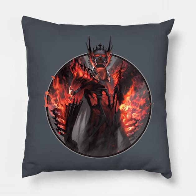 Hasmal, Angel of the Flame Pillow by Mythica