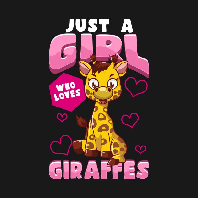 Cute & Funny Just A Girl Who Loves Giraffes Pun by theperfectpresents