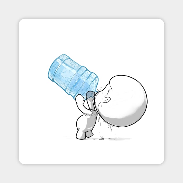 Water Drinking - Stay Hydrated Magnet by disenelo