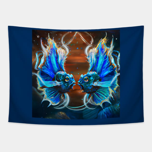 Painted Pisces Tapestry by BlakCircleGirl