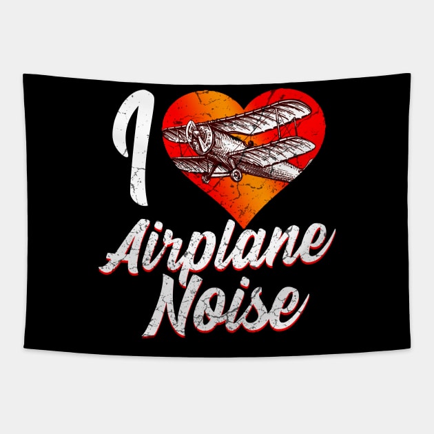 I Love Airplane Noise Tapestry by Mila46