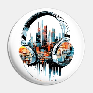 Headphone Urbain World Fun Musical Life City Skylines Pin