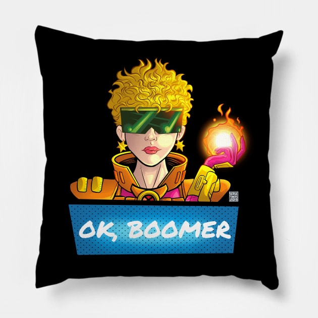 Ok Boomer Pillow by sergetowers80