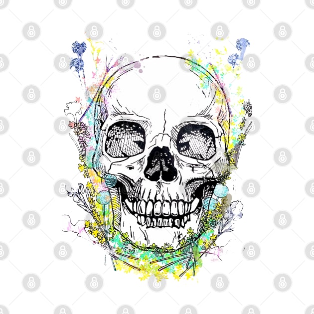 Flower Skull by KazArtDesigns