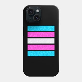 Trans Pride flag floral Phone Case