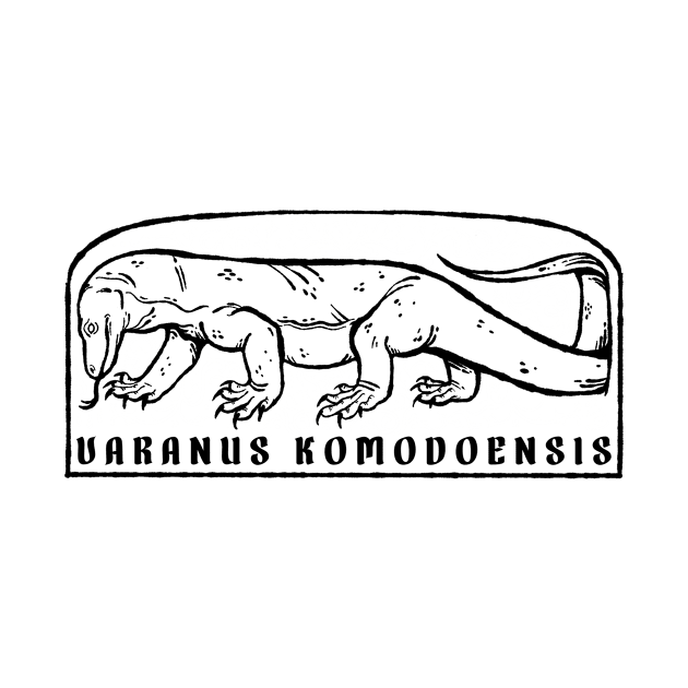 Varanus Komodoensis - Blackout by Breanna Sanchez Art