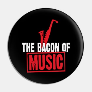 The Bacon of Music Design Saxophone Pin