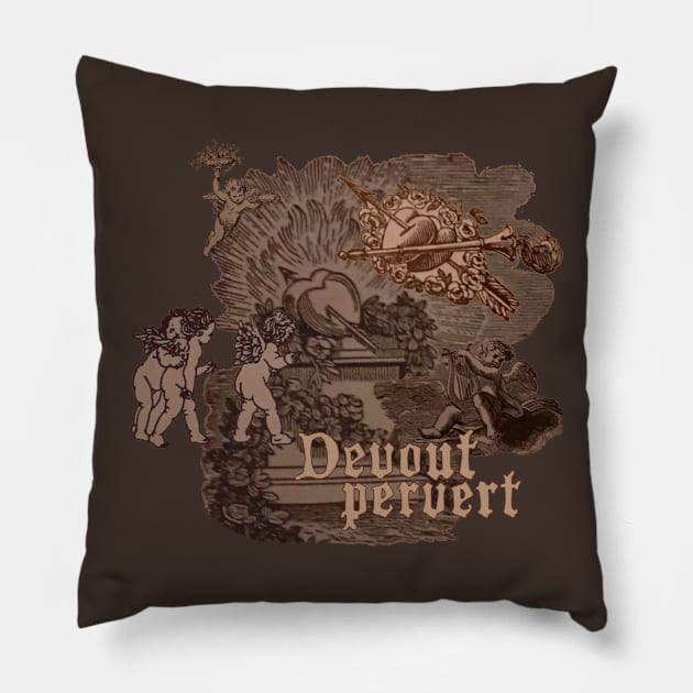 Devout pervert Pillow by goatwang