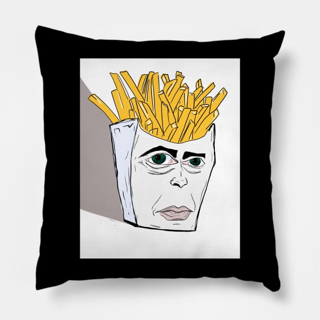 Fry Guy Pillow by Anthony Statham