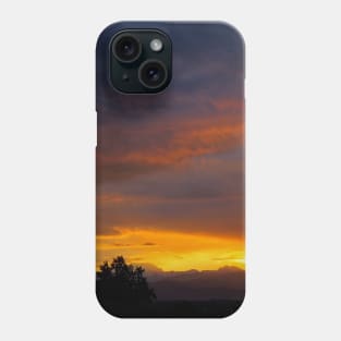 Sunset landscape photography, cloudy sky colors Phone Case