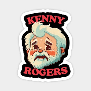 Kenny Rogers Retro Style Fan Design Magnet