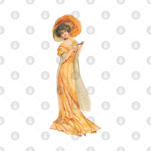 Edwardian society lady - Orange by chmdance