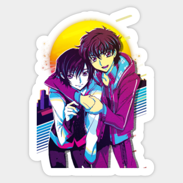 Lelouch Vi Britannia And Suzaku Kururugi Code Geass Sticker Teepublic Lelouch x suzaku your onto me.and all over me. 03:53. lelouch vi britannia and suzaku kururugi