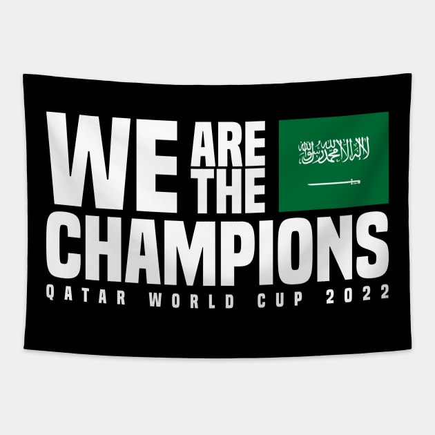 Qatar World Cup Champions 2022 - Saudi Arabia Tapestry by Den Vector