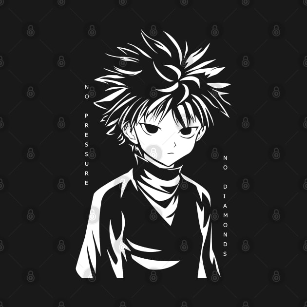 Killua No Pressure No Diamonds by Planet of Tees