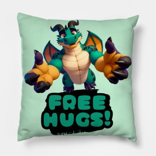 Free Hugs From A Scalie Anthro Dragon Pillow