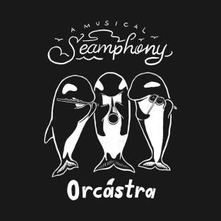 Orcastra Funny Whales Playing Music T-Shirt