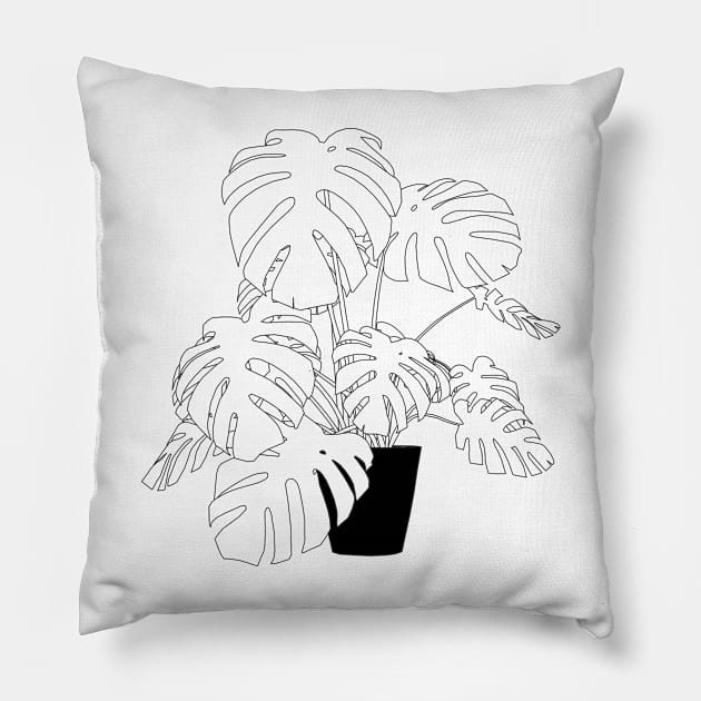 SWISS CHEESE PLANT Pillow by edajylix