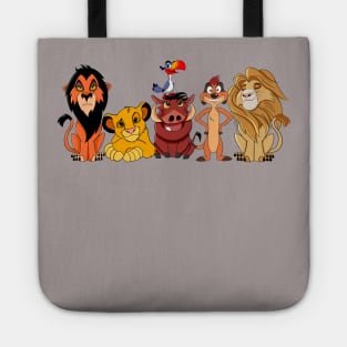 Cute set The Lion King character, Timone and Pumba, Simba, Mofasa Tote