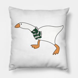 Goose Wizard with Green Gray Scarf Pillow