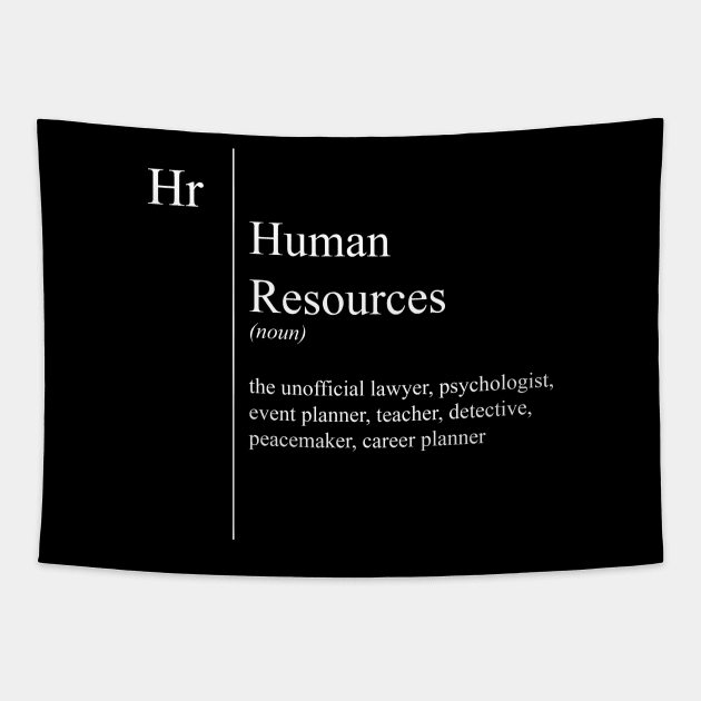 Funny Human Resources Definition Tapestry by JustCreativity