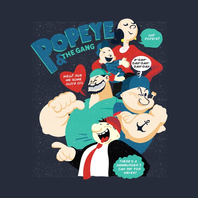 Popeye and the Gang by hoooyaa