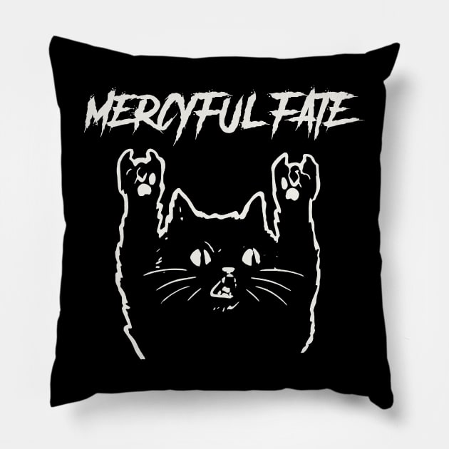 mercyful fate cat calling Pillow by bubur ayam