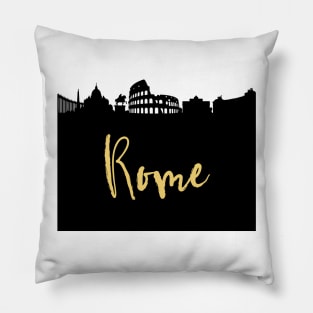 ROME ITALY DESIGNER SILHOUETTE SKYLINE ART Pillow