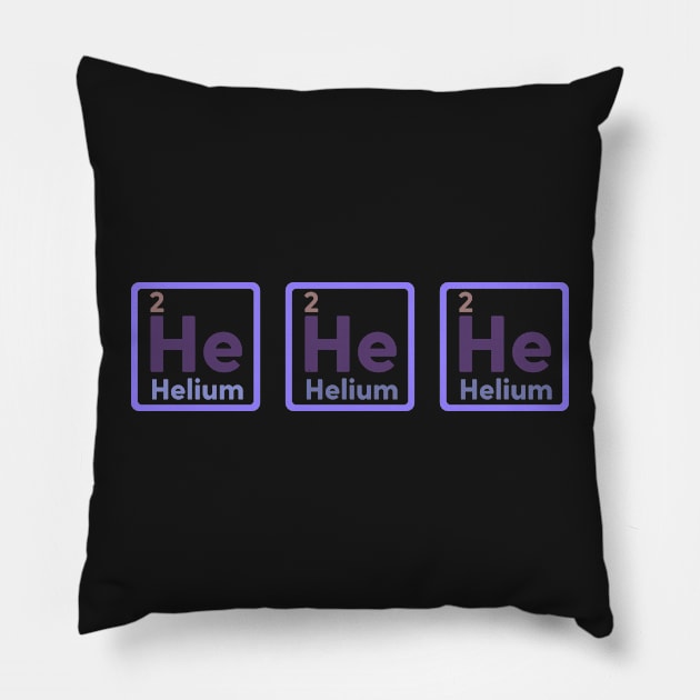 He He He Helium Funny Science Pillow by labstud