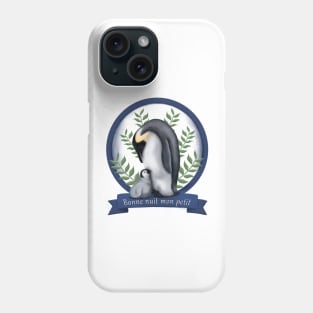 Penguin mother and her baby Phone Case