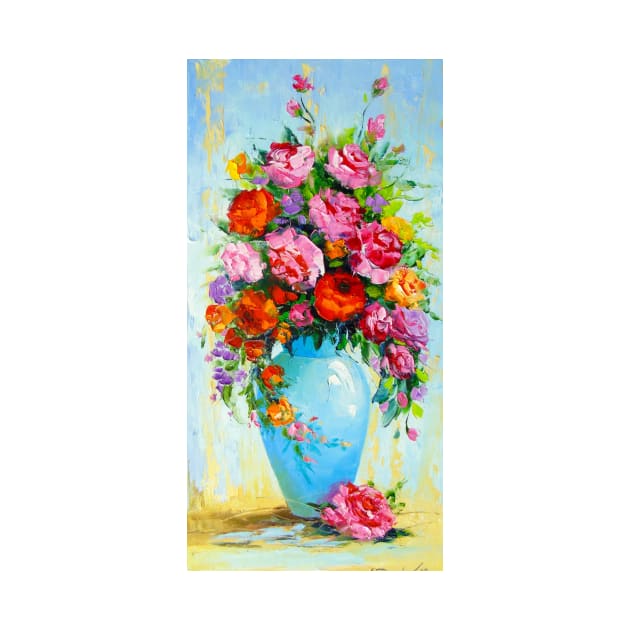 Bouquet of roses in a vase by OLHADARCHUKART