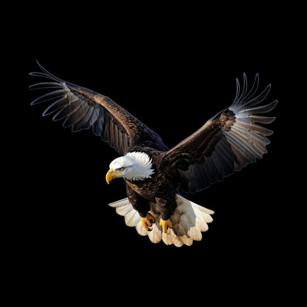 Flight of the Majestic Bald Eagle by  Karma Institute