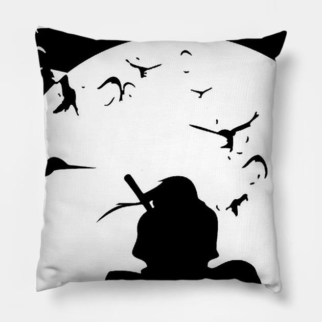 Night Ninja on Moonlight Pillow by RELAXAPRO