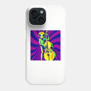 Surreal alien bassist from another dimension Phone Case