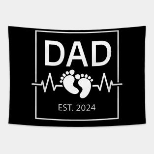 Dad Est. 2024 Soon To Be Father Pregnancy Announcement Tapestry