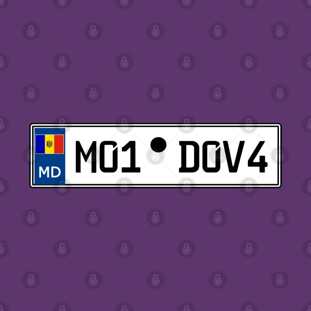 Moldova car registration plate by Travellers