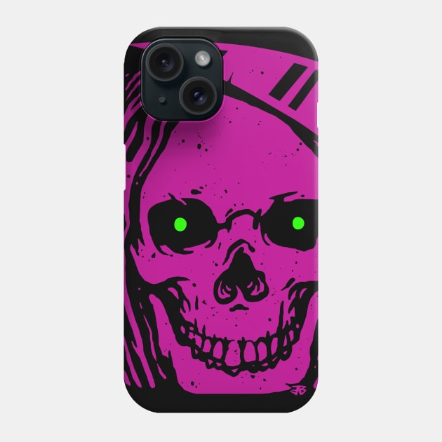 Smiling Skull Grim Reaper with Glowing Eyes Phone Case by NINE69