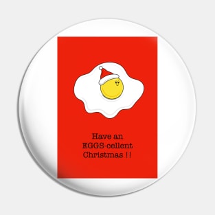 Eggs-cellent Christmas Card Pin