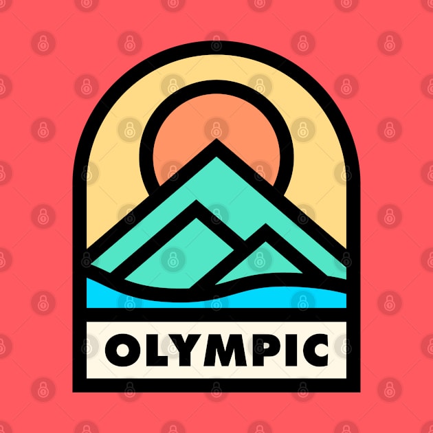 Olympic Peninusla Retro Badge by modeoftravel