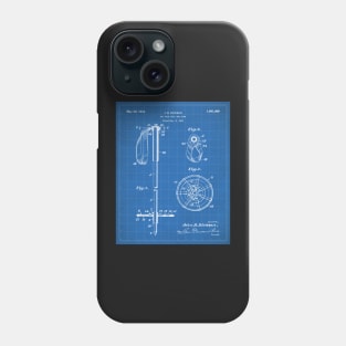 Skiing Patent - Skier Art - Blueprint Phone Case