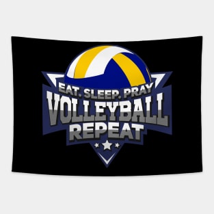 Eat Sleep Pray Volleyball Repeat - Sports Gift Tapestry