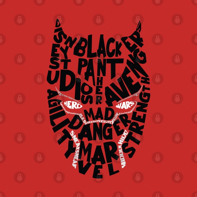 Typographic Black Panther by CurlyLamb