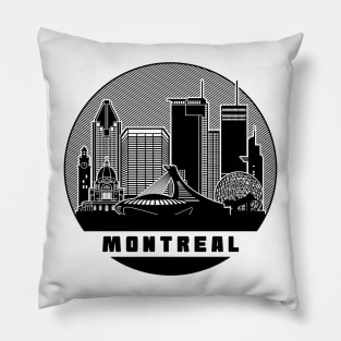 Montreal Canada Skyline Pillow