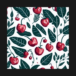 green red cherry pattern T-Shirt