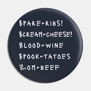 Spooky Halloween Food Menu Pin