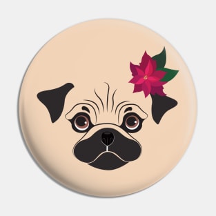 Pug, cute dog Pin