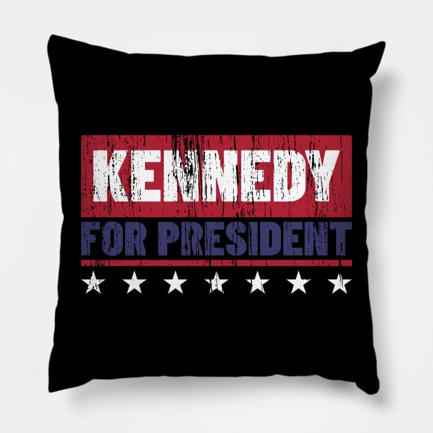 Kennedy For President v5 Vintage Pillow by Emma